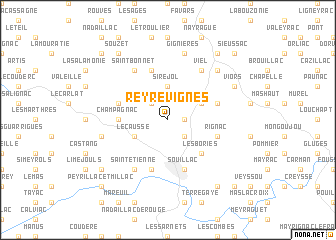 map of Reyrevignes