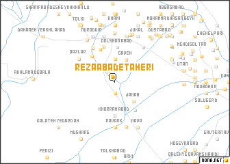 map of Reẕāābād-e Ţāherī