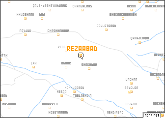 map of Reẕāābād