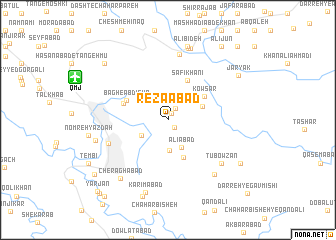 map of Reẕāābād