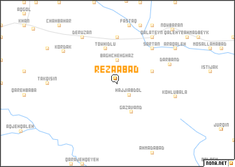 map of Reẕāābād