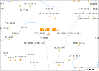 map of Reẕāābād