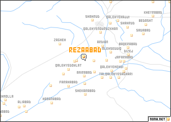 map of Reẕāābād