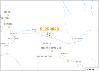 map of Reẕāābād