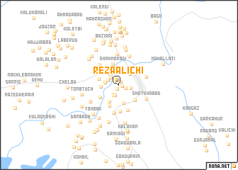 map of Reẕā ‘Alīchī