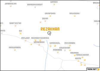 map of Reẕā Khān