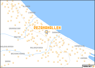 map of Reẕā Maḩalleh