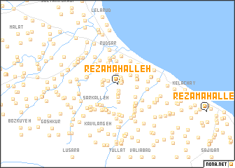 map of Reẕā Maḩalleh