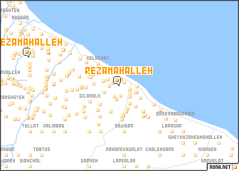 map of Reẕā Maḩalleh