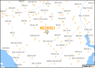 map of Režanci