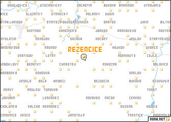 map of Řeženčice