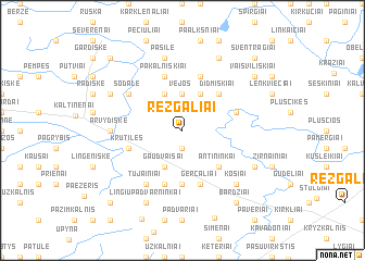 map of Rėzgaliai