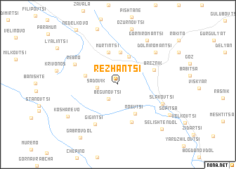 map of Rezhantsi