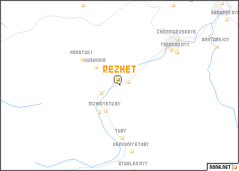 map of Rezhet