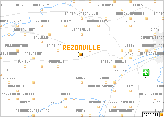 map of Rezonville