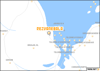 map of Reẕvān-e Bālā