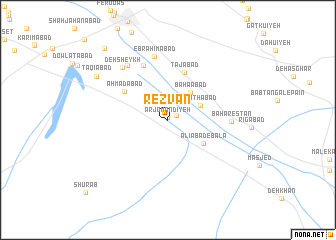 map of Rezvān