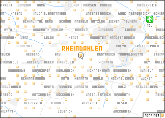 map of Rheindahlen