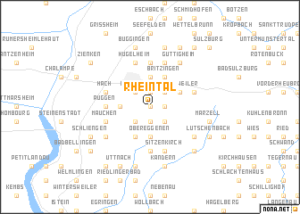 map of Rheintal