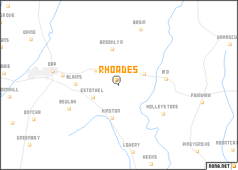 map of Rhoades