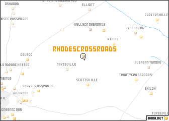 map of Rhodes Crossroads