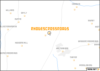map of Rhodes Crossroads