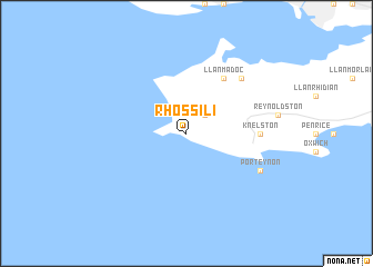 map of Rhossili