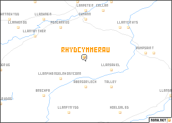 map of Rhyd-cymmerau