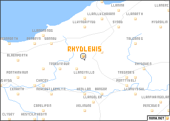 map of Rhyd Lewis