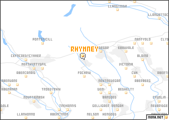 map of Rhymney
