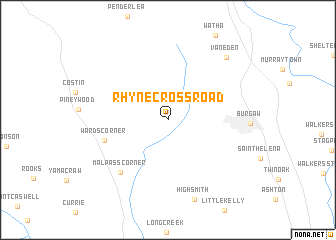 map of Rhyne Crossroad