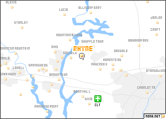 map of Rhyne