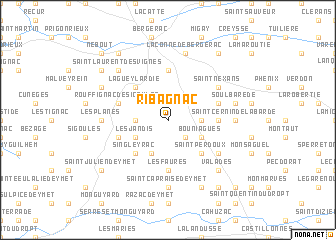 map of Ribagnac