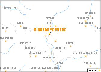 map of Ribas de Fresser