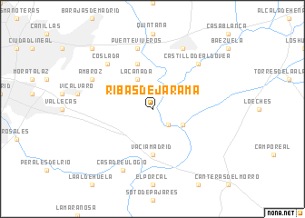 map of Ribas de Jarama
