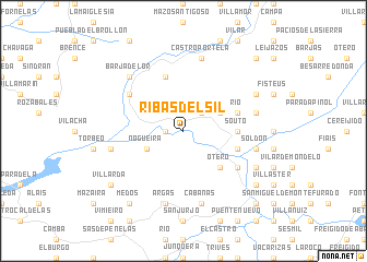map of Ribas del Sil