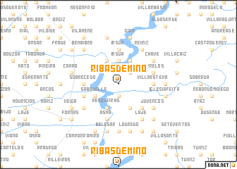 map of Ribas de Miño