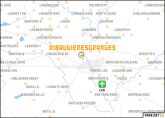 map of Ribaudières Grandes