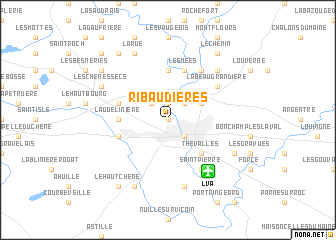 map of Ribaudières