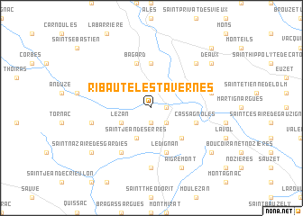 map of Ribaute-les-Tavernes