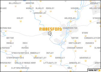 map of Ribbesford