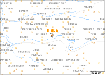 map of Ribče