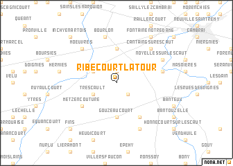 map of Ribécourt-la-Tour