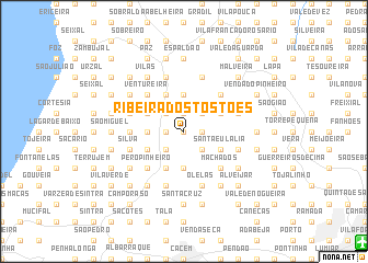 map of Ribeira dos Tostões
