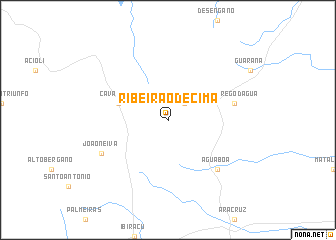 map of Ribeirão de Cima