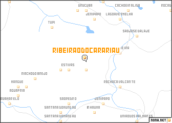 map of Ribeirão do Carariaú