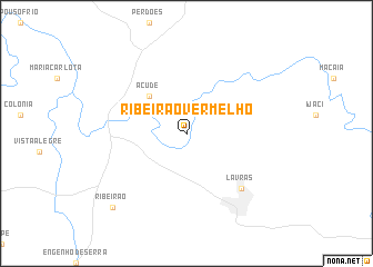 map of Ribeirão Vermelho