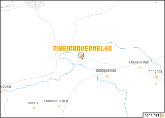 map of Ribeirão Vermelho