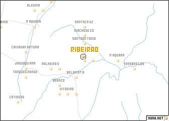 map of Ribeirão