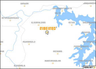 map of Ribeirão